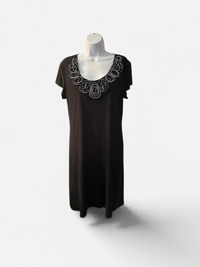 Tiana B. Shift Dress with detailed neckline